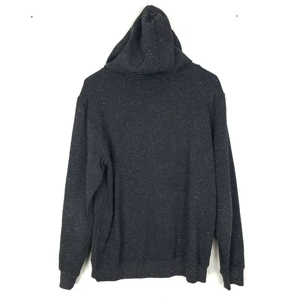 NASA Buzz Aldrin Charcoal Gray Speckled Pullover Hooded Sweatshirt Size: Small - Picture 4 of 4